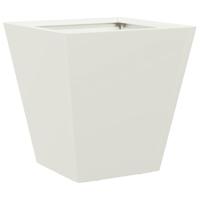 vidaXL Plantenbak 30x30x30 cm staal wit, bloempot, bloembak, buitenpot, planten bak, plantenpot, plantenbak buiten, bloempot binnen, bloempot buiten