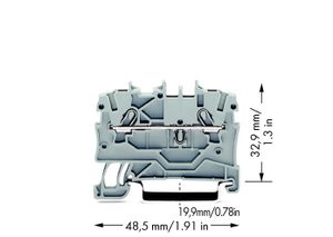 WAGO 2000-1201 Doorgangsklem 3.50 mm Spanveer Toewijzing: L Grijs 1 stuk(s)