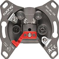 Axing BSD 961-15K multimedia-stopcontact 4-poorts (doorgangsdoos 15 dB, TV/R/Data/Data) voor kabeltelevisie/modem Nitin