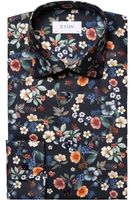 ETON Contemporary Fit Overhemd Marine, Bloemen - thumbnail