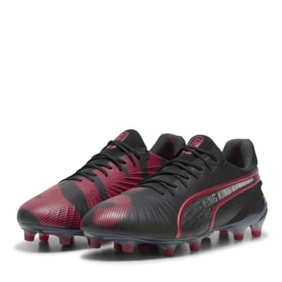 Puma Heren King Ultimate Launch Firm Ground Voetbalschoenen, Zwart/Rood, 43 EU