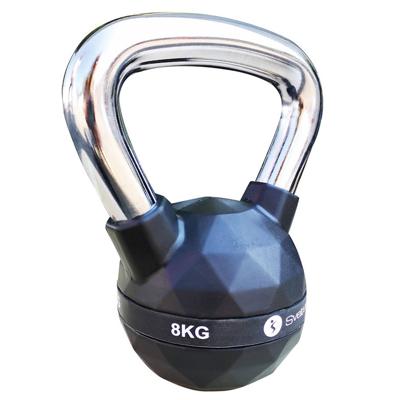Sveltus Kettlebell Diamond 8 Kg Staal/polyurenthaan Zwart