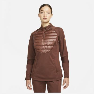 Nike Trainingsshirt Therma-FIT Academy Winter Warrior - Bordeaux/Oranje Vrouw Nike Trainingsshirt Therma-FIT Academy Winter Warrior - Bordeaux/Oranje Vrouw