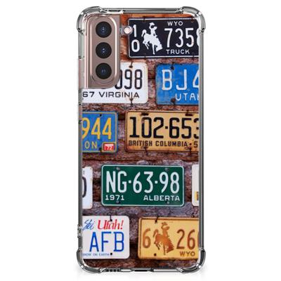 Samsung Galaxy S21 Plus Anti-shock Hoesje met foto Kentekenplaten Samsung Galaxy S21 Plus Anti-shock Hoesje met foto Kentekenplaten