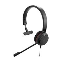 Jabra Evolve 30 UC Mono Headset – Unified Communications-gecertificeerde Koptelefoon voor VoIP-softphones met Passive Noise Cancellation – USB-kabel met Controller – Zwart
