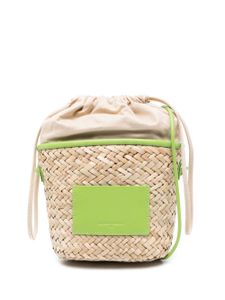 Claudie Pierlot sac seau en paille - Tons neutres