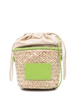 Claudie Pierlot sac seau en paille - Tons neutres - thumbnail