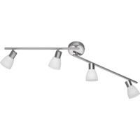 LED Plafondspot - Trion Caru - 12W - G9 Fitting - Warm Wit 3000K - 4-lichts - Dimbaar - Rechthoek - Mat Nikkel -