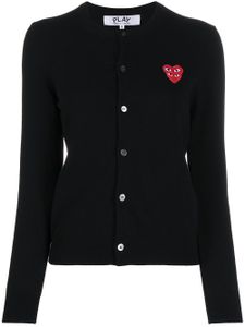 Comme Des Garçons Play cardigan à patch logo - Noir