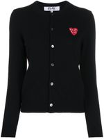 Comme Des Garçons Play cardigan à patch logo - Noir