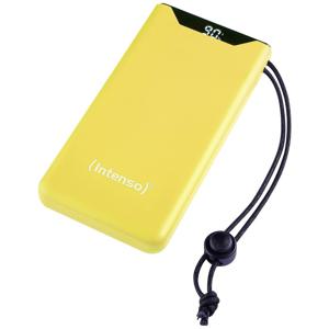 Intenso F10000 Powerbank 10000 mAh Quick Charge, Power Delivery LiPo USB-A, USB-C Geel Statusweergave