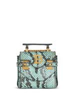 Balmain mini sac B-Buzz à effet peau de serpent - Vert - thumbnail