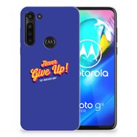 Motorola Moto G8 Power Siliconen hoesje met naam Never Give Up - thumbnail