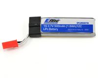 Lipo accu 1S 3.7V 500mAh - 120SR - MQX - 180 QX - thumbnail