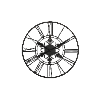 Wandklok Novara 40 cm zwart