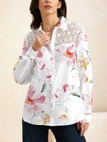 Casual Shirt Collar Loose Blouse