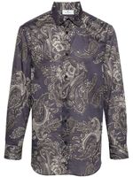 ETRO chemise en coton à imprimé cachemire - Bleu