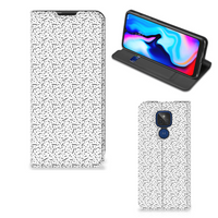 Motorola Moto G9 Play Hoesje met Magneet Stripes Dots