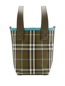 Burberry sac cabas London à carreaux - Vert