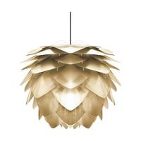 Umage Silvia Mini hanglamp brushed brass - met koordset zwart - Ø 32