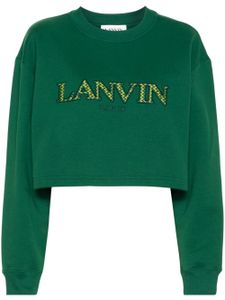 Lanvin sweat à logo brodé - Vert