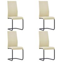 vidaXL Eetkamerstoelen 4 st kunstleer cappuccino