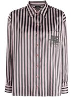 ETRO Pegaso-embroidered striped shirt - Rose