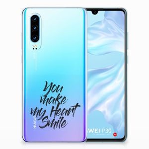 Huawei P30 Siliconen hoesje met naam Heart Smile