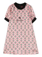 Aigner Kids robe à logo imprimé - Rose