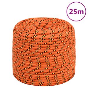 Boottouw 6 mm 25 m polypropyleen oranje