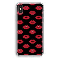 Lips: iPhone X Transparant Hoesje - thumbnail