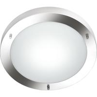 LED Plafondlamp - Badkamerlamp - Trion Condi - Opbouw Rond - Spatwaterdicht IP44 - E27 Fitting - Mat Nikkel Aluminium -