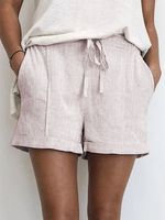 Summer Shorts Drawstring Pockets Casual Shorts - thumbnail