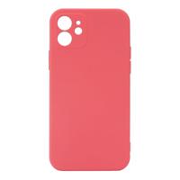 Shop4 - iPhone 12 mini Hoesje - Back Case Mat Licht Rood
