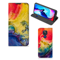 Bookcase Motorola Moto G9 Play Watercolor Dark - thumbnail