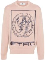 ETRO t-shirt en coton à broderies - Rose