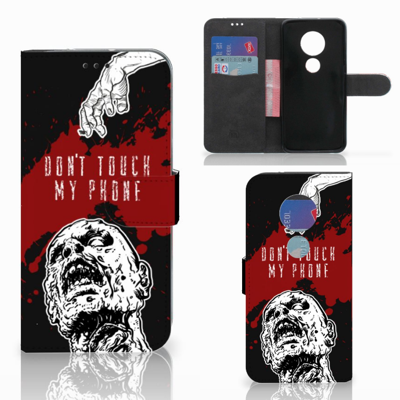 Motorola Moto G7 | G7 Plus Portemonnee Hoesje Zombie Blood Motorola Moto G7 | G7 Plus Portemonnee Hoesje Zombie Blood
