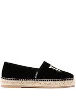 Palm Angels espadrilles à logo brodé - Noir