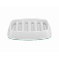 Slow Feeding voederstation, kunststof, grijs, 0,25 l/21 × 14 cm