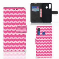 Huawei P30 Lite (2020) Telefoon Hoesje Waves Pink - thumbnail