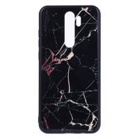 Shop4 - Xiaomi Redmi Note 8 Pro Hoesje - Harde Back Case Marmer Zwart