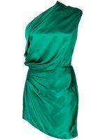 Michelle Mason robe courte asymétrique en satin - Vert