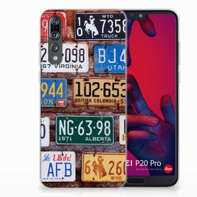 Huawei P20 Pro Siliconen Hoesje met foto Kentekenplaten Huawei P20 Pro Siliconen Hoesje met foto Kentekenplaten