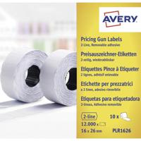 Avery-Zweckform Prijslabels PLR1626 Weer verwijderbaar Breedte etiket: 26 mm Hoogte etiket: 16 mm Wit 12000 stuk(s) - thumbnail