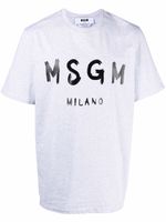 MSGM t-shirt à logo imprimé - Gris - thumbnail