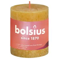 Bolsius kaars rustiek 8x7 cm honeycomb yellow