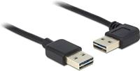 Delock 85176 0,5 m USB A USB A mannelijk zwart - USB-kabel (0,5 m, USB A, USB A, 2.0, mannelijk/mannelijk, zwart)