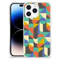 Apple iPhone 14 Pro Max Doorzichtige Silicone Hoesje Funky Retro