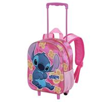 Disney Lilo & Stitch Cute-Small 3D-rugzak met wielen, roze, 26 x 34 cm, inhoud 7 l, Roze Lilo en Stitch, Eén maat, Kleine 3D-rugzak met wielen