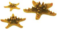 biOrb zeesterren-set 3-3-delige aquariumdecoratie, decoratie in de vorm van drie knotige roller-zeesterren, accessoires voor aquariumbekken, in geel